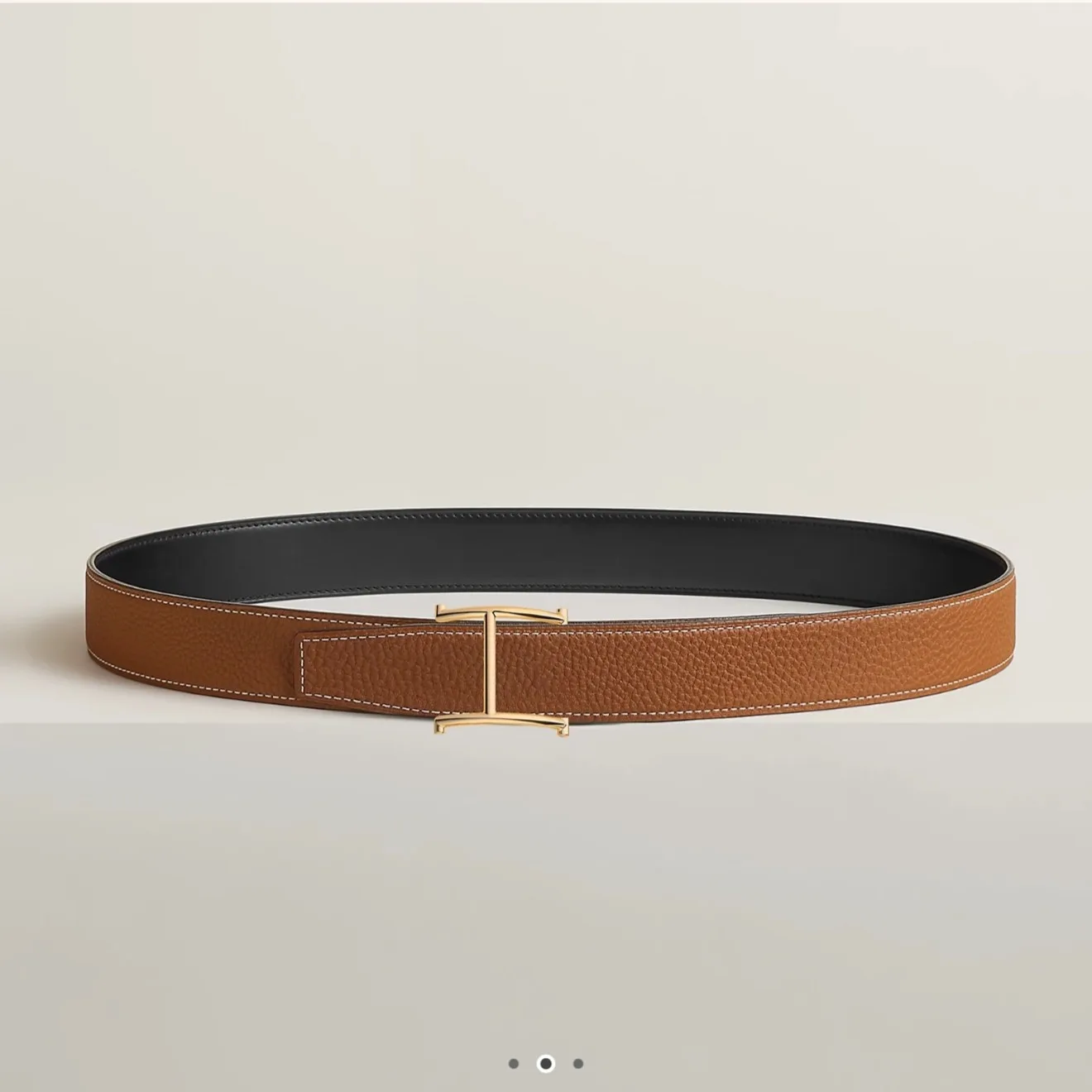 에르메스 S Serif 벨트 버클 리버서블 가죽 스트랩 32mm