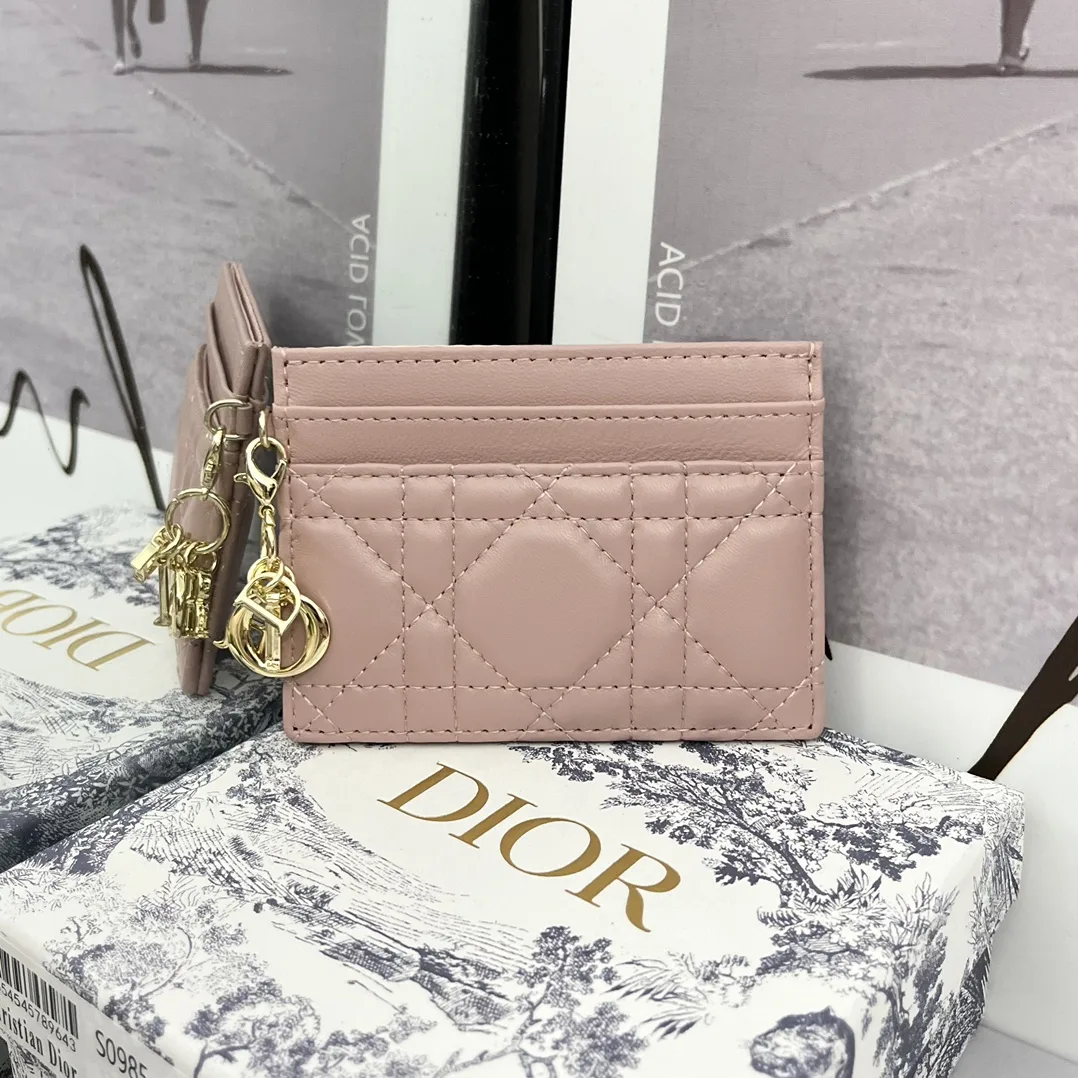 Lady Dior Freesia 카드 지갑