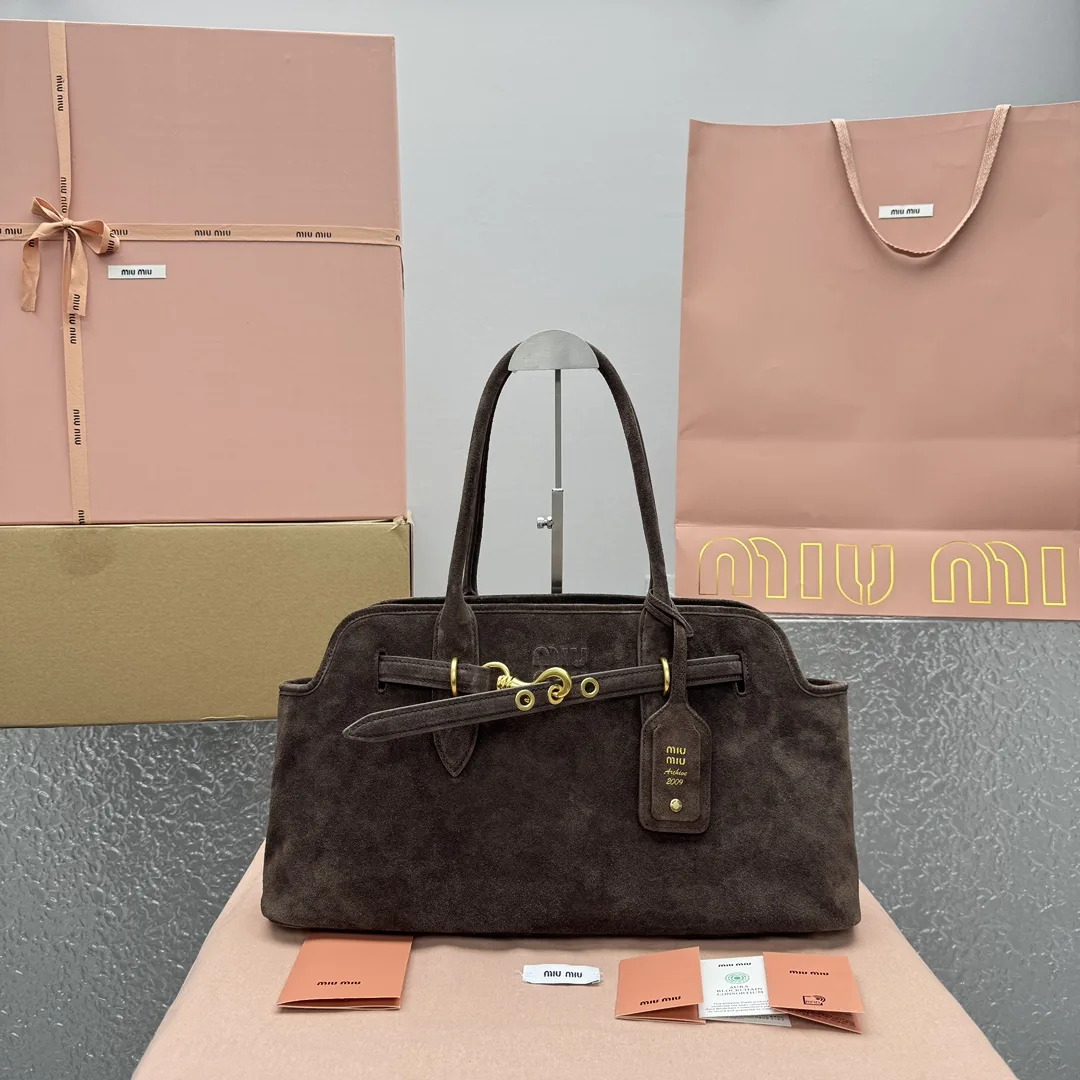 미우 미우 Aventure suede bag  44.5x 24 x14cm