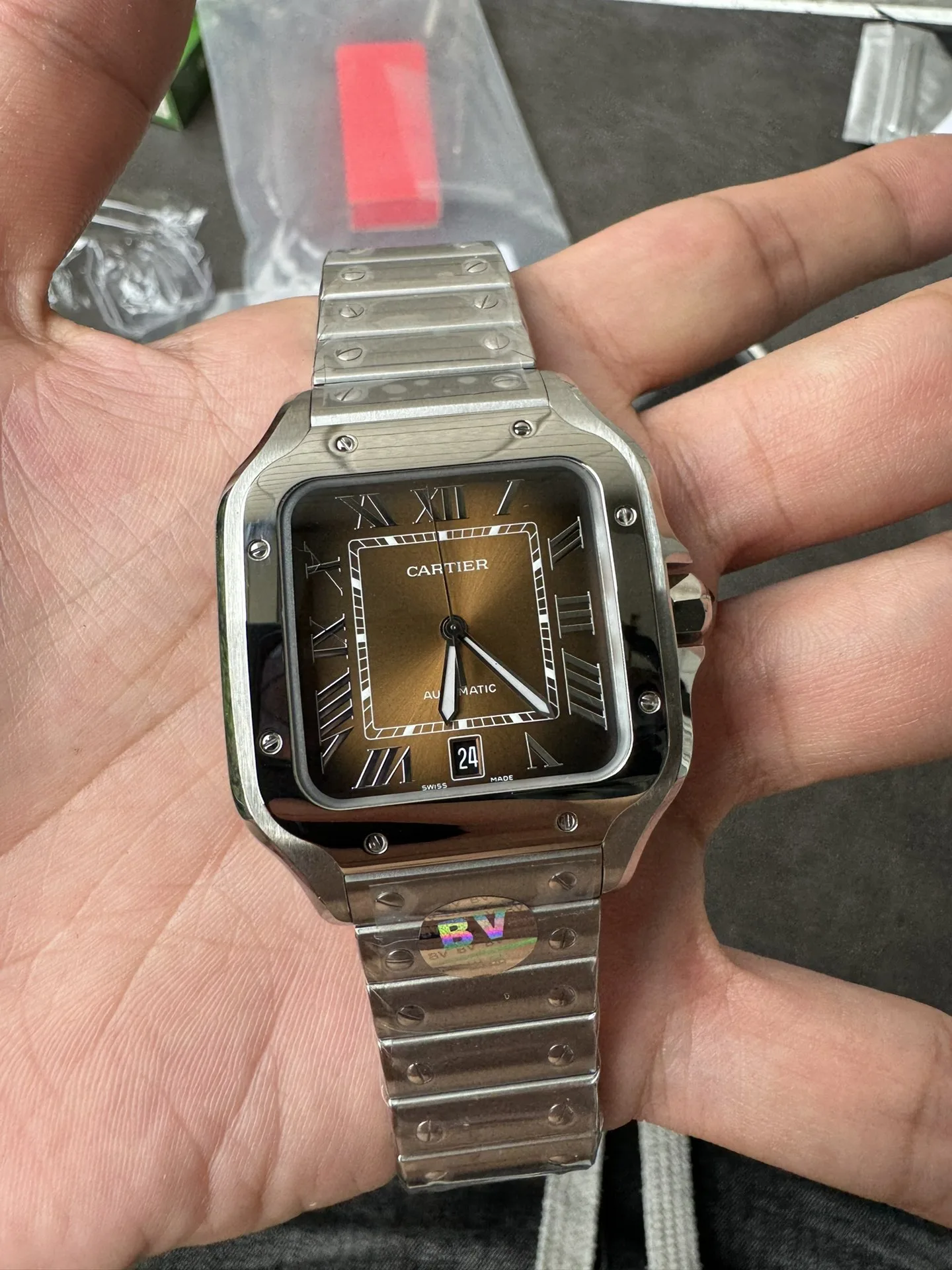 BV | 카르티에 산토스 라지｜39.8mm｜WSSA0062｜9015 무브먼트