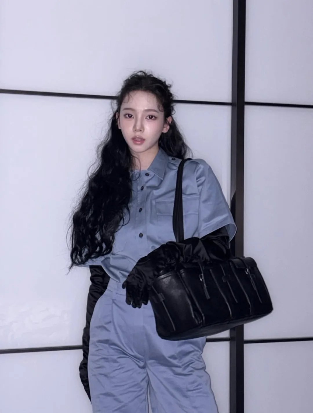 프라다 루트 라지 캔버스 앤 레더 토트백 1BG644 25×34×17cm
