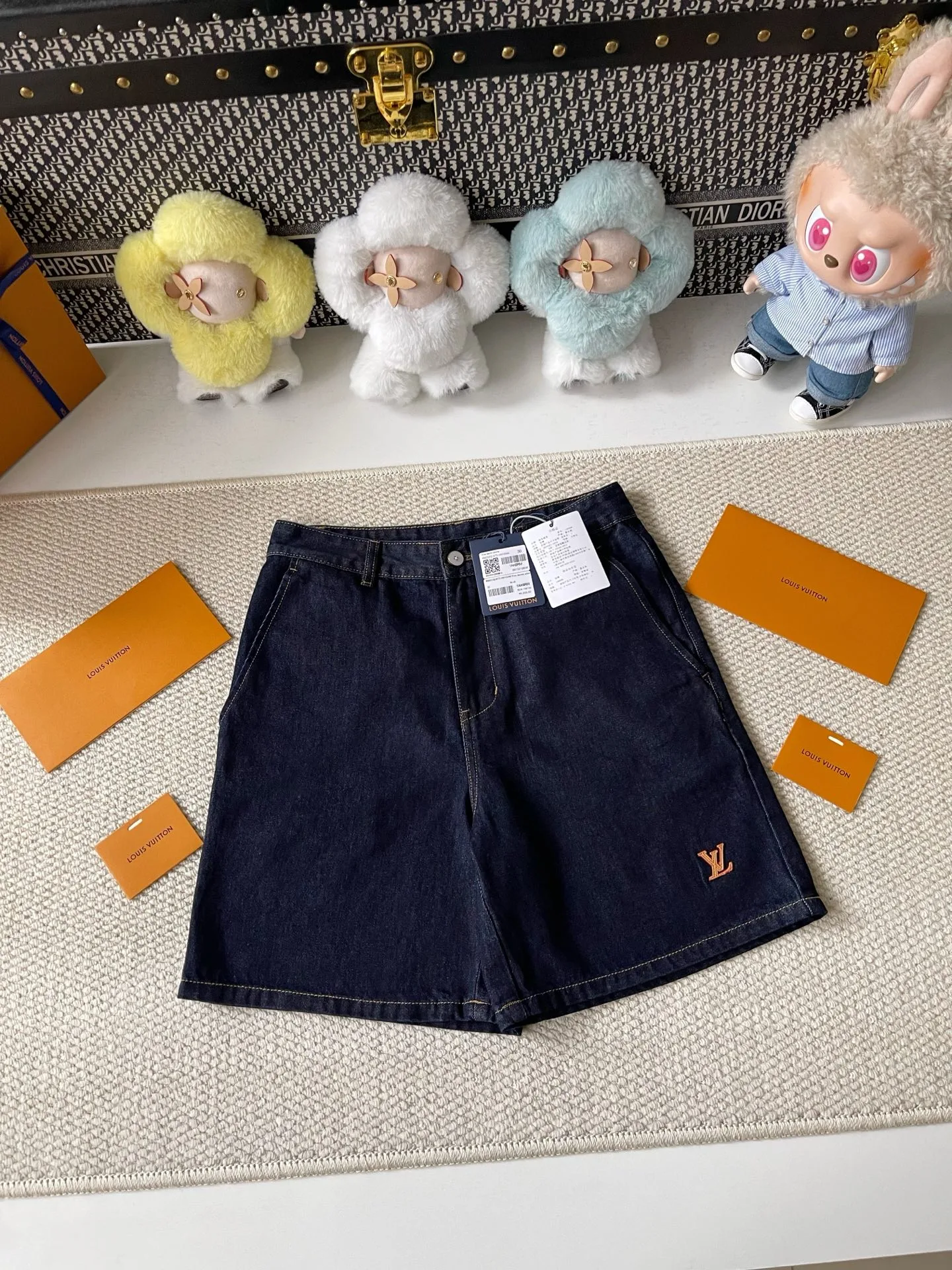 루이비통 다미에 실크 쇼츠 졸리 그린