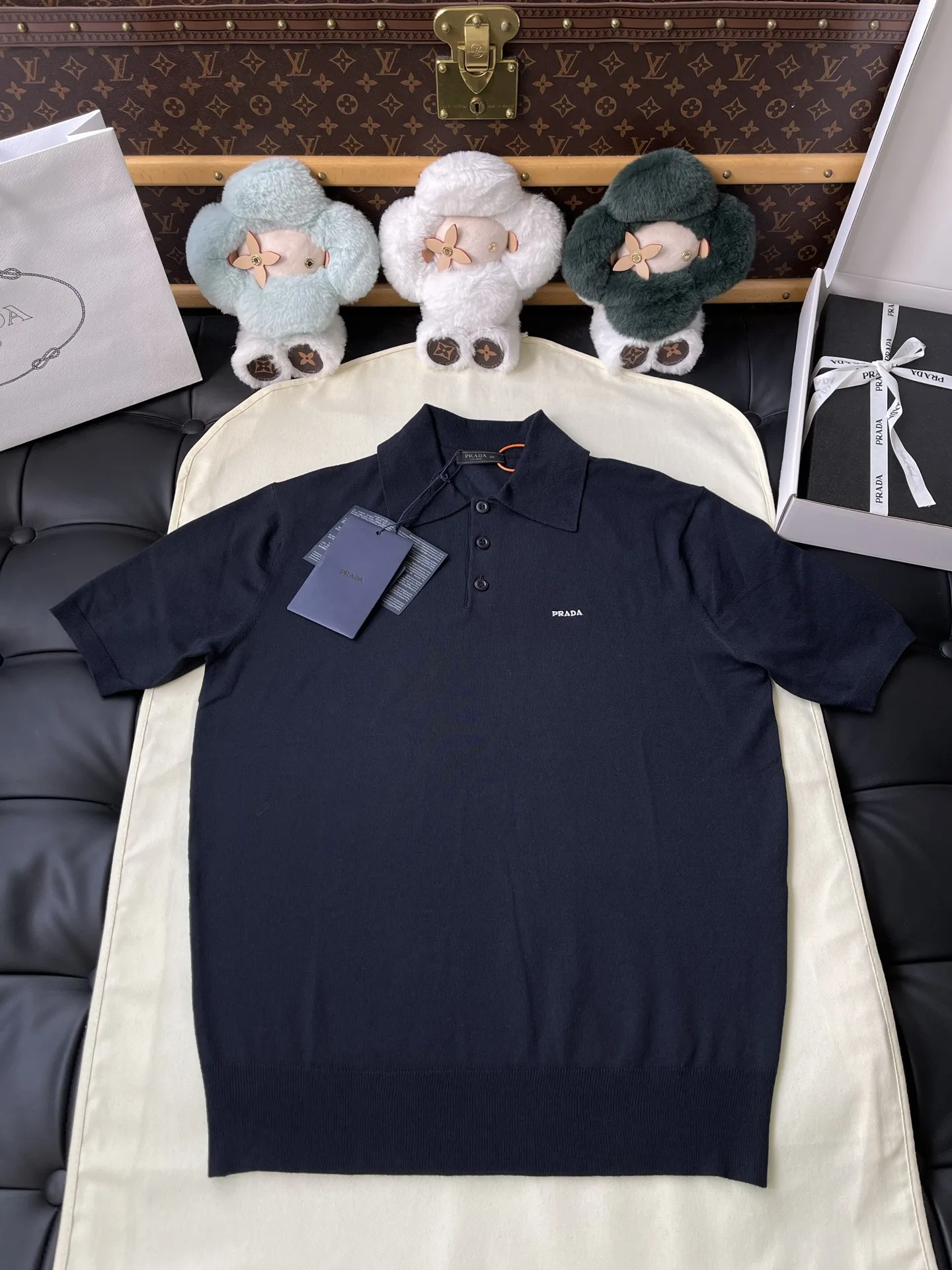 Superfine wool polo shirt