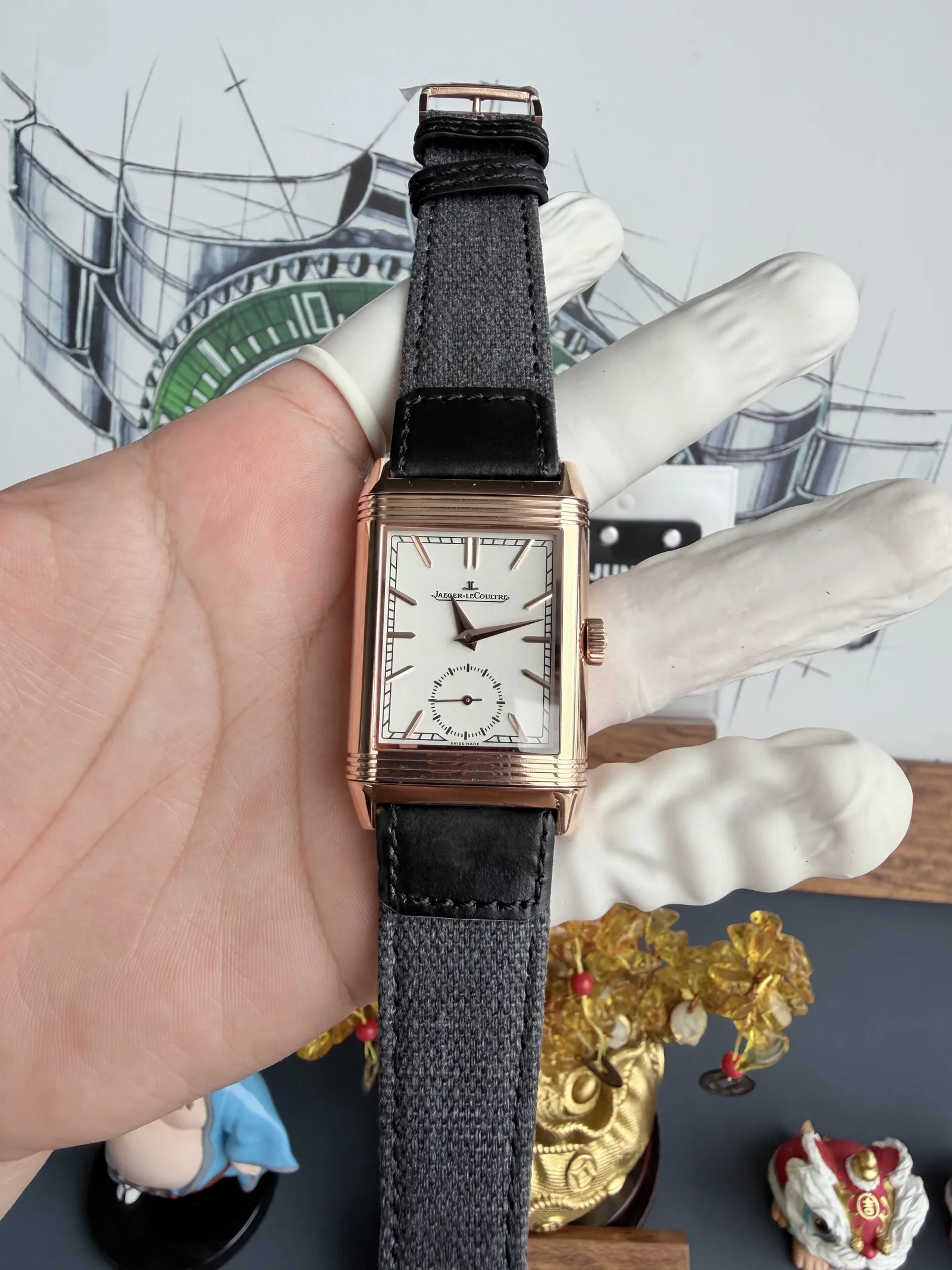 JJF l Cal.854 l Jaeger-LeCoultre 리베르소 트리뷰트 47X28.3X11 mm