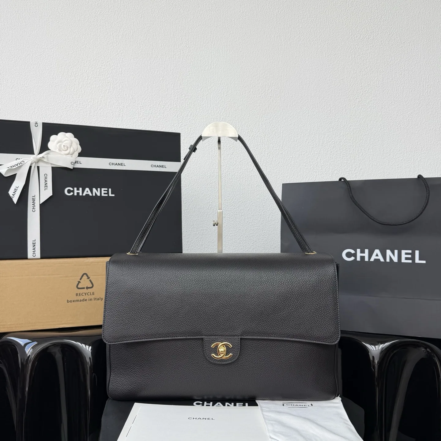 26S CF Maxi Flap Bag 38cm